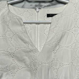 White Banana Republic shift summer dress